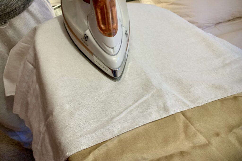 protective cotton cloth ironing method