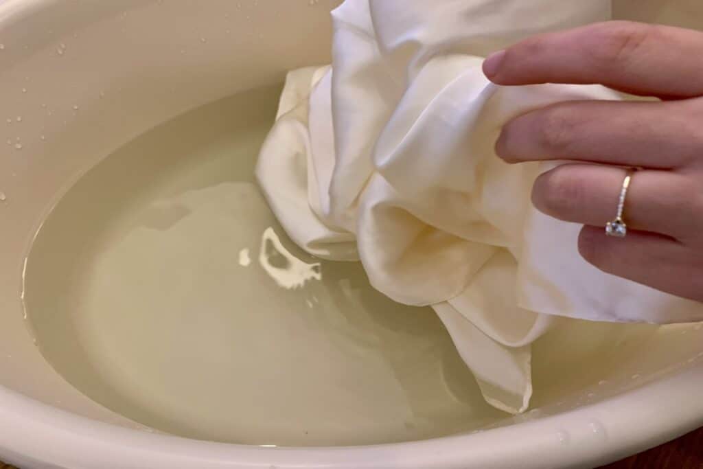 delicate hand wash white silk scarf