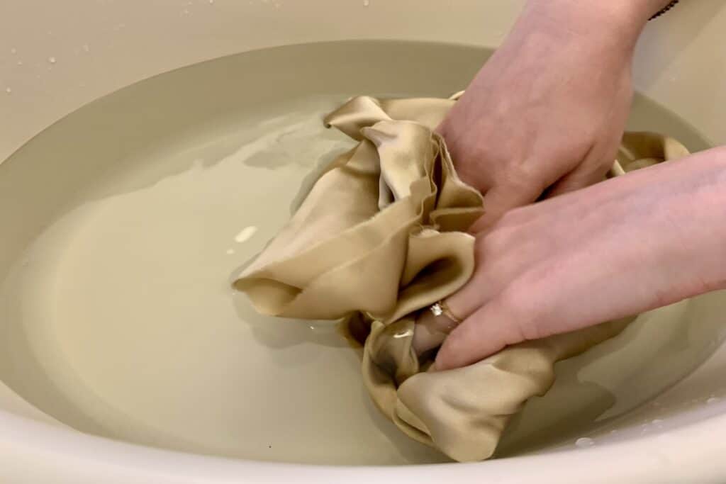 soft detergent wash for beige silk